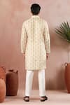 Shop_Arihant Rai Sinha_Cream Linen, Cotton Paisley Pattern Kurta And Pant Set _at_Aza_Fashions