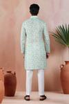 Shop_Arihant Rai Sinha_Green Linen, Cotton Abstract Print Kurta With Pant _at_Aza_Fashions