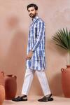 Arihant Rai Sinha_Navy Linen, Cotton Tie-dye Kurta And Pant Set _Online_at_Aza_Fashions