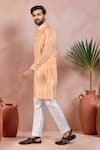 Buy_Arihant Rai Sinha_Peach Linen, Cotton Abstract Print Kurta And Pant Set _Online_at_Aza_Fashions