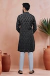 Shop_Arihant Rai Sinha_Black Cotton Woven Dobby Kurta And Pant Set _at_Aza_Fashions
