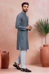 Arihant Rai Sinha Gray Cotton Woven Dobby Kurta And Pant Set Online at Aza Fashions Arihant Rai Sinha_Gray Cotton Woven Dobby Kurta And Pant Set _Online_at_Aza_Fashions