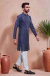 Buy Arihant Rai Sinha Blue Cotton Woven Dobby Kurta And Pant Set Online at Aza Fashions Buy_Arihant Rai Sinha_Blue Cotton Woven Dobby Kurta And Pant Set _Online_at_Aza_Fashions