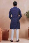 Shop Arihant Rai Sinha Blue Cotton Woven Dobby Kurta And Pant Set at Aza Fashions Shop_Arihant Rai Sinha_Blue Cotton Woven Dobby Kurta And Pant Set _at_Aza_Fashions