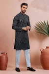 Buy Arihant Rai Sinha Black Cotton Woven Dobby Kurta And Pant Set Online at Aza Fashions Buy_Arihant Rai Sinha_Black Cotton Woven Dobby Kurta And Pant Set _Online_at_Aza_Fashions