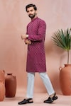 Arihant Rai Sinha Purple Cotton Woven Dobby Kurta And Pant Set Online at Aza Fashions Arihant Rai Sinha_Purple Cotton Woven Dobby Kurta And Pant Set _Online_at_Aza_Fashions