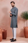 Arihant Rai Sinha Gray Cotton Woven Dobby Kurta And Pant Set Online at Aza Fashions Arihant Rai Sinha_Gray Cotton Woven Dobby Kurta And Pant Set _Online_at_Aza_Fashions