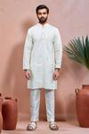 Buy Arihant Rai Sinha Cream Viscose, Silk Embroidery, Mirrors Kurta Set at Aza Fashions Buy_Arihant Rai Sinha_Cream Viscose, Silk Embroidery, Mirrors Kurta Set _at_Aza_Fashions