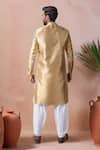 Shop_Arihant Rai Sinha_Gold Jacquard, Silk Woven Kurta With Salwar _at_Aza_Fashions