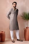 Arihant Rai Sinha Gray Rayon, Silk Embroidery Thread Kurta And Salwar Set Online at Aza Fashions Arihant Rai Sinha_Gray Rayon, Silk Embroidery Thread Kurta And Salwar Set _Online_at_Aza_Fashions