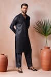 Buy_Arihant Rai Sinha_Black Rayon, Silk Sequins, Embroidery Thread Kurta And Salwar Set _Online_at_Aza_Fashions