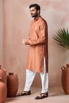 Buy_Arihant Rai Sinha_Orange Rayon, Silk Embroidery Thread Kurta And Salwar Set _Online_at_Aza_Fashions