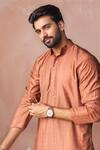 Shop_Arihant Rai Sinha_Orange Rayon, Silk Embroidery Thread Kurta And Salwar Set _Online_at_Aza_Fashions