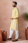 Arihant Rai Sinha_Yellow Rayon, Silk Embroidery Thread Kurta And Salwar Set _Online_at_Aza_Fashions
