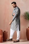 Arihant Rai Sinha Gray Rayon, Silk Embroidery Thread Kurta And Salwar Set Online at Aza Fashions Arihant Rai Sinha_Gray Rayon, Silk Embroidery Thread Kurta And Salwar Set _Online_at_Aza_Fashions