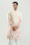 Buy_Rng Safawala_Off White Cotton, Silk, Dupion Embroidery, Chikankari Thread Kurta And Pant Set _Online_at_Aza_Fashions