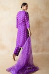 Shop Gulabo Jaipur Purple Chanderi Embroidery, Lace Round Neck Meera Straight Kurta Set at Aza Fashions Shop_Gulabo Jaipur_Purple Chanderi Embroidery, Lace Round Neck Meera Straight Kurta Set _at_Aza_Fashions