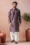 Buy Arihant Rai Sinha Purple Viscose, Silk Embroidery Printed And Kurta Salwar Set at Aza Fashions Buy_Arihant Rai Sinha_Purple Viscose, Silk Embroidery Printed And Kurta Salwar Set _at_Aza_Fashions