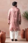Shop_Arihant Rai Sinha_Pink Silk Embroidery, Sequins Kurta And Salwar Set _at_Aza_Fashions