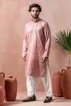 Buy_Arihant Rai Sinha_Pink Silk Embroidery, Sequins Kurta And Salwar Set _Online_at_Aza_Fashions
