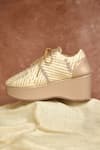 Buy Around Always Gold Raag Embroidered Platform Sneakers at Aza Fashions Buy_Around Always_Gold Raag Embroidered Platform Sneakers _at_Aza_Fashions