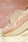 Around Always_Pink Vitti Embroidered Platform Sneakers _Online_at_Aza_Fashions