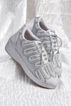 Buy_Around Always_Silver Rumi Beadwork Lace-up Wedge Sneakers _at_Aza_Fashions