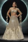 Buy Couture By Niharika Gold Organza Sequins, Embroidery, Zari, Applique, Amara Hand Lehenga Blouse Set at Aza Fashions Buy_Couture By Niharika_Gold Organza Sequins, Embroidery, Zari, Applique, Amara Hand Lehenga Blouse Set _at_Aza_Fashions