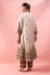 Shop_Debyani + CO_Off White Embroidery, Metallic Thread Split V-neck Noor E Nazar Kurta With Pant _at_Aza_Fashions