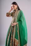 Shop_Debyani + CO_Green Embroidery, Sequins, Gota Patti, Tassels Sapna Anarkali With Dupatta _Online_at_Aza_Fashions