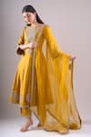 Buy Surbhi Shah Yellow Embroidery, Zari, Sequins, Beads Round Neck Mehek Kurta Set Online at Aza Fashions Buy_Surbhi Shah_Yellow Embroidery, Zari, Sequins, Beads Round Neck Mehek Kurta Set _Online_at_Aza_Fashions