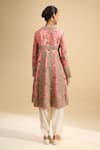 Shop_Debyani + CO_Pink Silk Embroidery, Sequins, Stones Round Neck Kurta With Salwar _at_Aza_Fashions