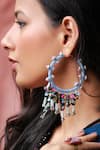 NAKHREWAALI_Multi Color Beads, Stones, Embroidery Latke Hand Earrings _Online_at_Aza_Fashions