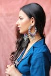 Shop_NAKHREWAALI_Multi Color Beads, Stones, Embroidery Latke Hand Earrings _at_Aza_Fashions