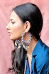Buy_NAKHREWAALI_Multi Color Beads, Stones, Embroidery Latke Hand Earrings _at_Aza_Fashions