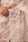 Shop_Anshu Wadhwa_Off White Chanderi Sequins Embroidered Saree With Unstitched Blouse Piece _Online_at_Aza_Fashions