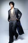 Nikita Mhaisalkar_Gray Suiting Plain Trench Coat _at_Aza_Fashions