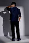 Shop_Nikita Mhaisalkar_Navy Suiting Stripe Pattern Shirt And Pant Set _at_Aza_Fashions