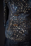 Shop_Nikita Mhaisalkar_Black Georgette Sequins Galaxy Print Bomber Jacket _Online_at_Aza_Fashions