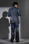 Shop_Nikita Mhaisalkar_Blue Georgette Sequins Galaxy Print Suit And Pant Set _at_Aza_Fashions