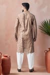 Shop_Arihant Rai Sinha_Brown Modal, Silk Printed Kurta And Salwar Set _at_Aza_Fashions
