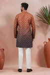 Shop_Arihant Rai Sinha_Brown Cotton, Silk Embroidery Ombre Printed And Kurta Set _at_Aza_Fashions