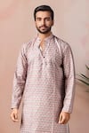 Shop Arihant Rai Sinha Pink Cotton, Silk Printed Kurta And Salwar Set Online at Aza Fashions Shop_Arihant Rai Sinha_Pink Cotton, Silk Printed Kurta And Salwar Set _Online_at_Aza_Fashions