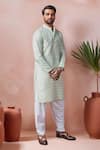 Arihant Rai Sinha Green Jacquard, Silk Woven Kurta And Salwar Set Online at Aza Fashions Arihant Rai Sinha_Green Jacquard, Silk Woven Kurta And Salwar Set _Online_at_Aza_Fashions