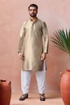 Buy Arihant Rai Sinha Beige Jacquard, Silk Woven Kurta With Salwar at Aza Fashions Buy_Arihant Rai Sinha_Beige Jacquard, Silk Woven Kurta With Salwar _at_Aza_Fashions