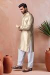 Shop Arihant Rai Sinha Beige Jacquard, Silk Woven Kurta With Salwar Online at Aza Fashions Shop_Arihant Rai Sinha_Beige Jacquard, Silk Woven Kurta With Salwar _Online_at_Aza_Fashions
