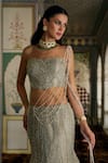 Charu And Vasundhara Gold Tissue Sequins, Embroidery, Katya Embellished Fishcut Lehenga With Corset Online at Aza Fashions Charu And Vasundhara_Gold Tissue Sequins, Embroidery, Katya Embellished Fishcut Lehenga With Corset _Online_at_Aza_Fashions