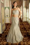 Buy Charu And Vasundhara Gold Tissue Sequins, Embroidery, Katya Embellished Fishcut Lehenga With Corset at Aza Fashions Buy_Charu And Vasundhara_Gold Tissue Sequins, Embroidery, Katya Embellished Fishcut Lehenga With Corset _at_Aza_Fashions