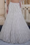 Buy_Charu And Vasundhara_Ivory Net Sequins, Beads, Embroidery Kirsten Embellished Lehenga And Blouse Set _Online_at_Aza_Fashions