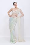 Buy_Dilnaz_Multi Color Net, Satin Sequins, Embroidery Floral Saree _at_Aza_Fashions